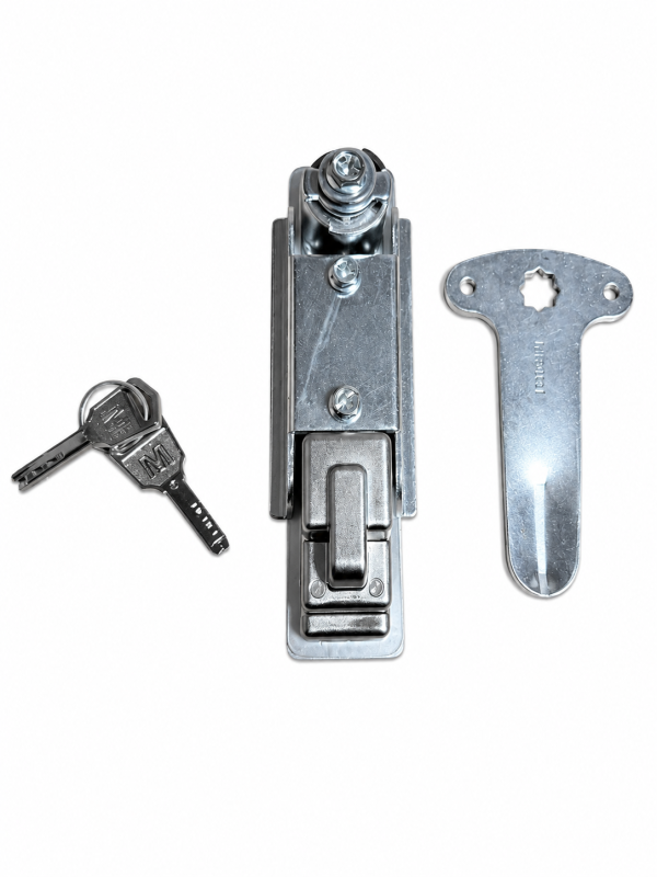 Chapa Push Cromada Palanca Lateral Con Llave