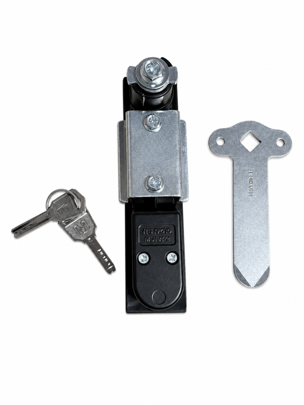 Chapa Push Negra Palanca Lateral Con Llave